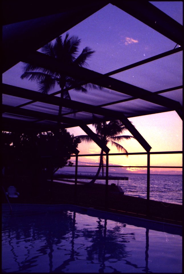 Sunset at the President's compound in Key Biscayne, Florida - NARA - 194566