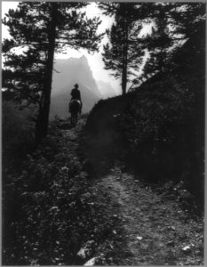 Sunset on the Trail, Lake St. Mary, Glacier National Park, Montana LCCN2004677385