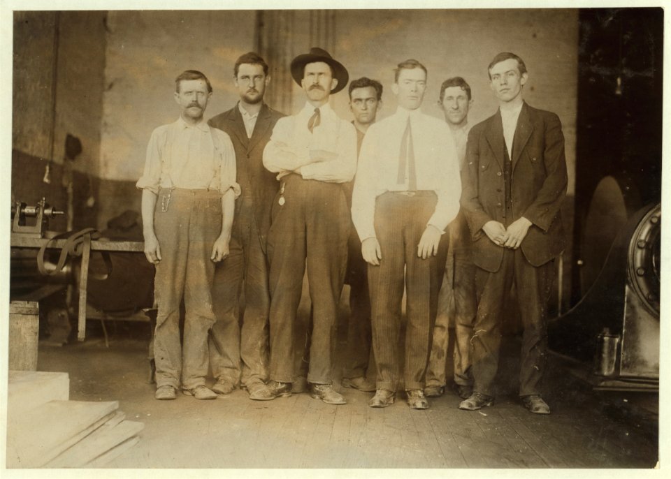 Superintendent and Overseers in Elk Cotton Mills. LOC nclc.01896