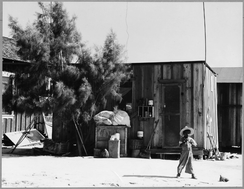 Sunset District, East Bakersfield, Kern County, California. Housing at 10 dollars a month. - NARA - 521667