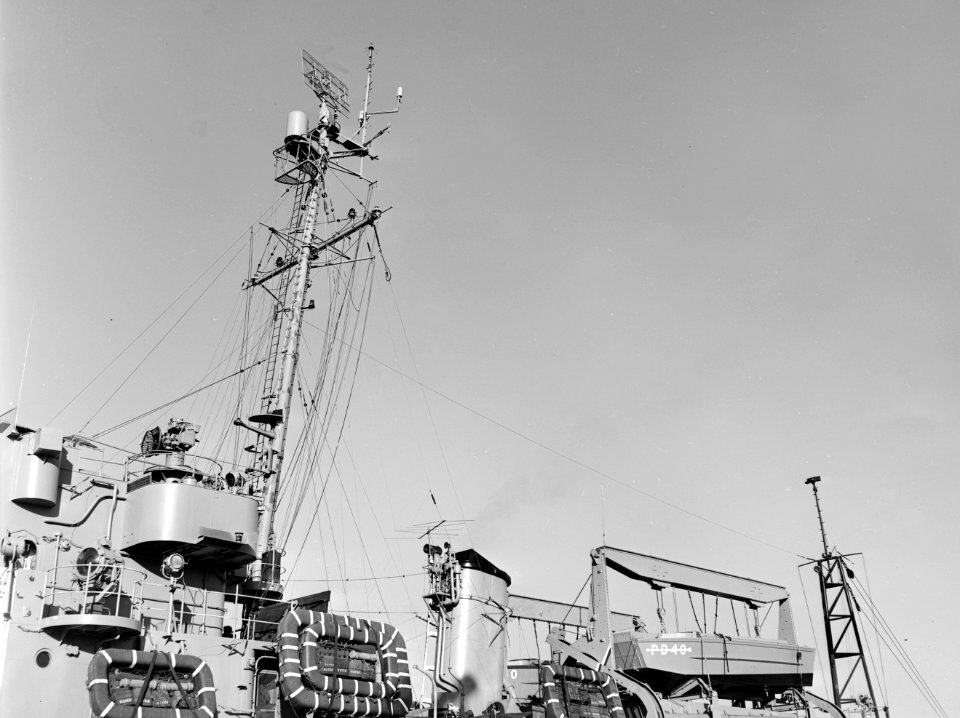 Superstructure of USS Bowers (APD-40) on 17 January 1955 (7575230)