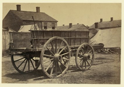 Supply wagon, probably in a Civil War military facility LCCN2006681112 photo