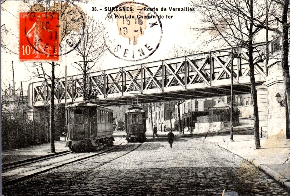 Suresnes.Route de Versailles.Pont du Chemin de Fer