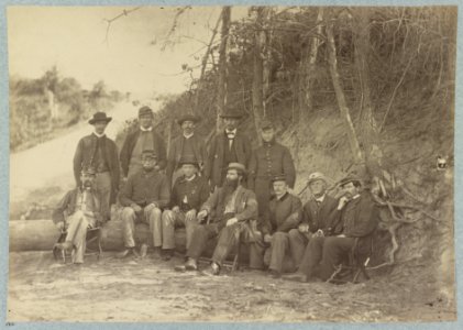 Surgeon John H. Brinton and group of hospital attendants in front of Petersburg, Va., October, 1864 LCCN2012650179