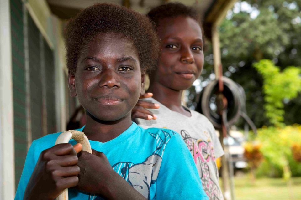 Surgery screening people in Arawa, Papua New Guinea, for Pacific Partnership 2015 150622-N-CF750-039