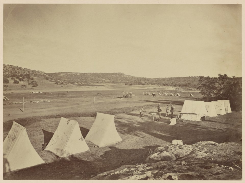 Survey camp near Fort Wingate, 1873 - T. H. O'Sullivan, photographer. LCCN2007684837
