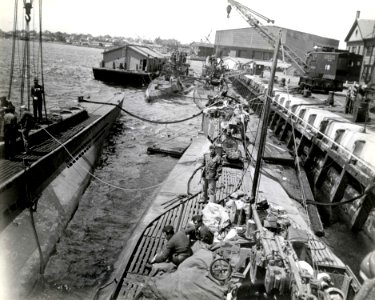 Surrendered German submarines at Portmouth Navy Yard 1945