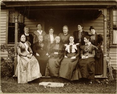 Susan B. Anthony with Woman's Rights Leaders, 1896 photo