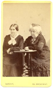 Susan B. Anthony and Elizabeth Cady Standon c1870 by Sarony photo