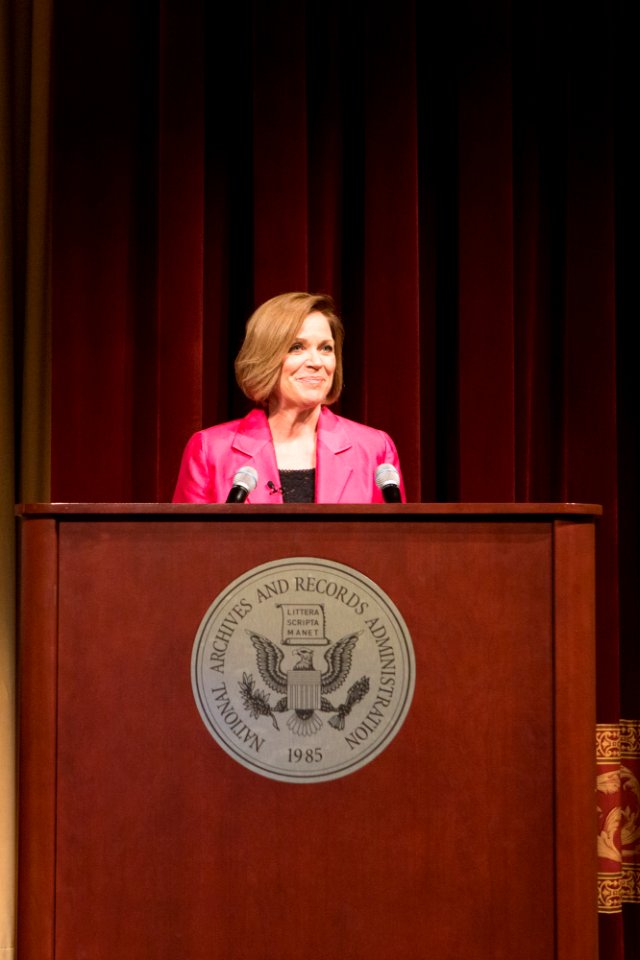 Susan Swain at U.S. National Archives podium