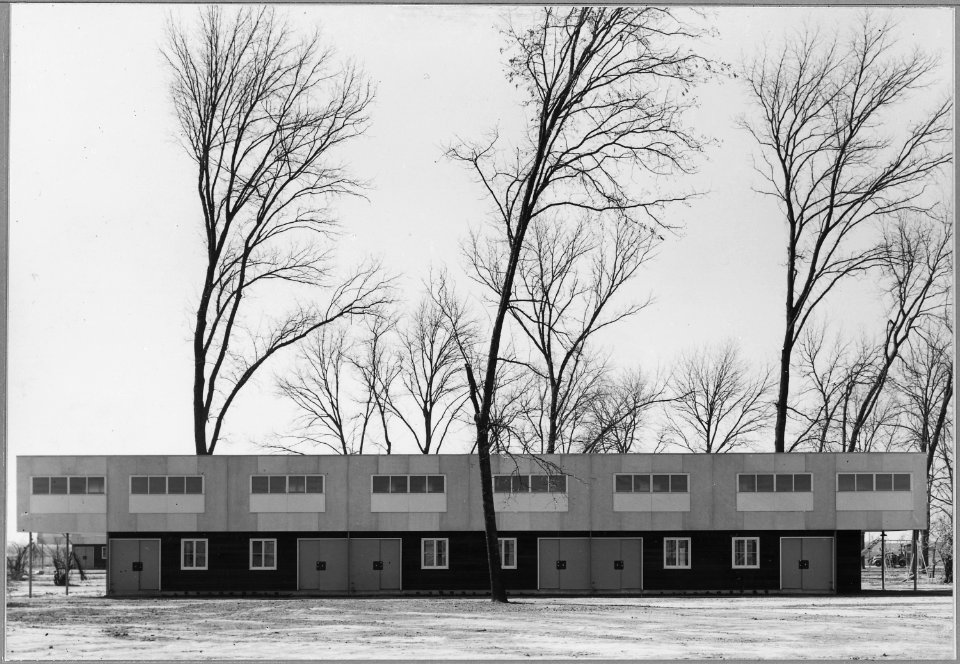 Sutter County, near Yuba City, California. Front of multiple family dwelling in Yuba City Farm Worke . . . - NARA - 521756