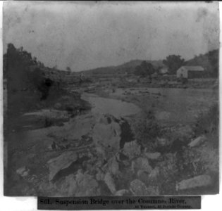 Suspension Bridge over the Cosumnes River, at Yeomet, El Dorado County LCCN2002720112