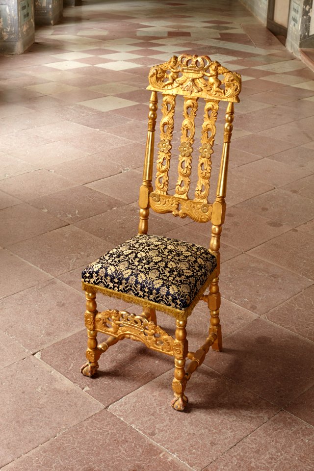Svensk förgylld fåtöl, 1600-talets sista hälft - Skoklosters slott - 98191