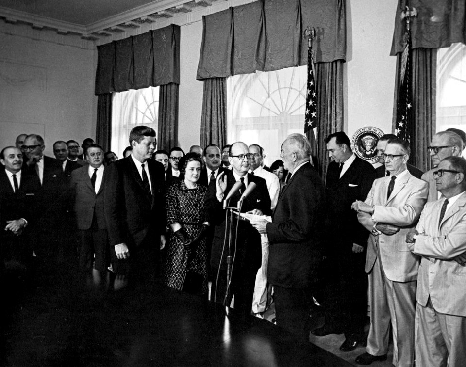 Swearing-in Ceremony, deLesseps S. Morrison, U.S. Representative to the Organization of American States (OAS), and Robert Woodward, Assistant Secretary of State for Inter-American Affairs 02