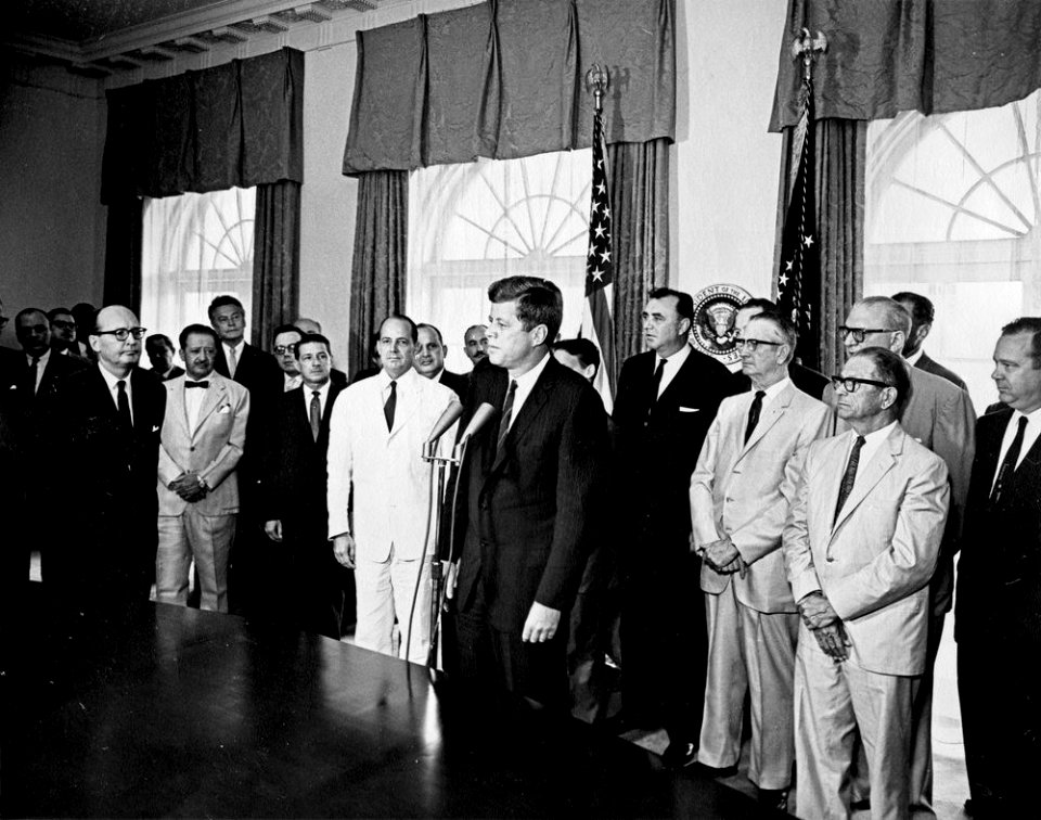 Swearing-in Ceremony, deLesseps S. Morrison, U.S. Representative to the Organization of American States (OAS), and Robert Woodward, Assistant Secretary of State for Inter-American Affairs 01