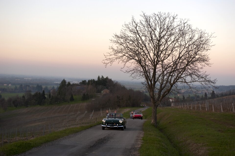 Sky landscape car