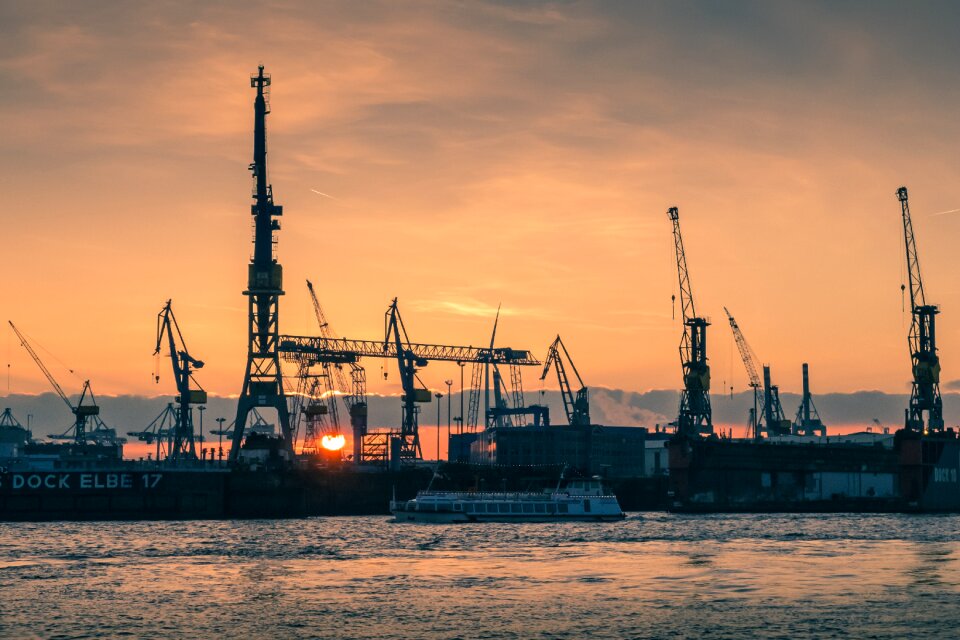 Elbe hanseatic city port of hamburg photo