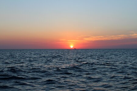 Sea sun dawn photo