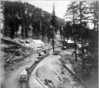 Swift's Station, Carson and Lake Bigler Road - eastern summit of Sierra Nevada Mountains LCCN2002719067