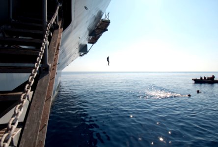 Swim call in the Tyrrhenian Sea 120822-N-PE825-022