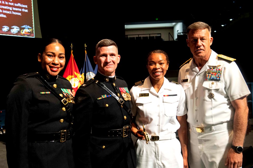 Sydney Barber receiving the 2021 Nickerson Award
