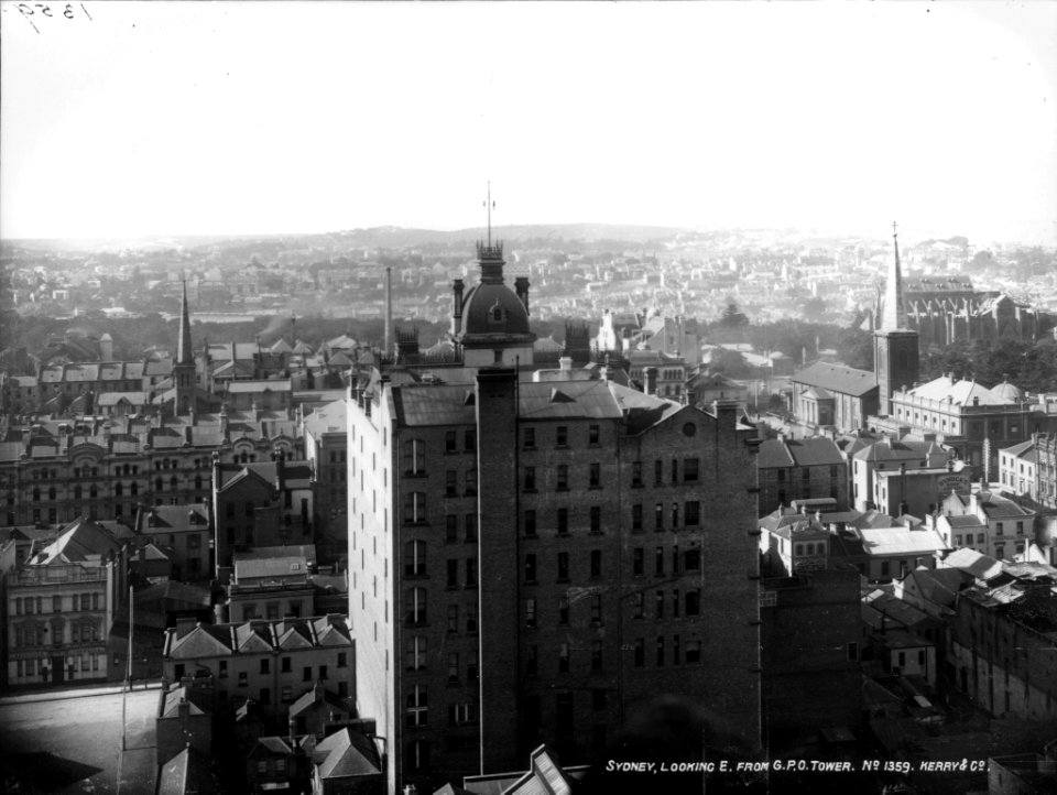 Sydney, looking east, from GPO Tower from The Powerhouse Museum Collection