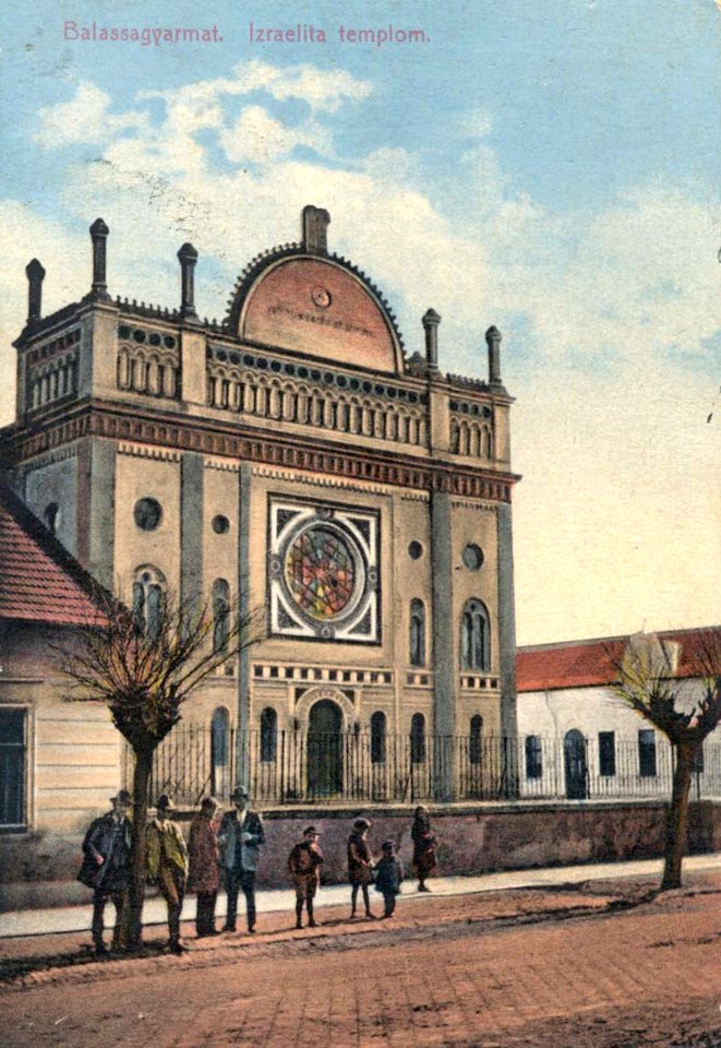 Synagogue in Balassagyarmat (postcard)