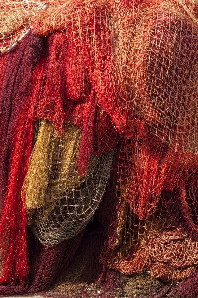 Fishing netting red