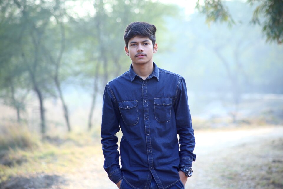Winter portrait park
