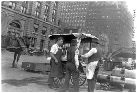 Syrian pushcart food vendor on New York City street LCCN2016646376