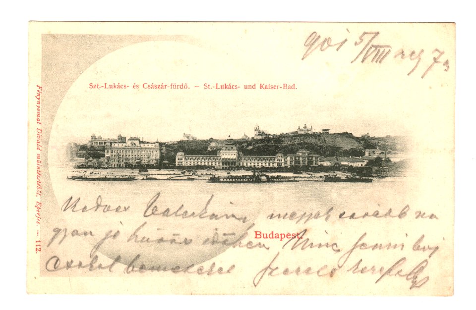 Szent Lukács és Császár fürdő 1901