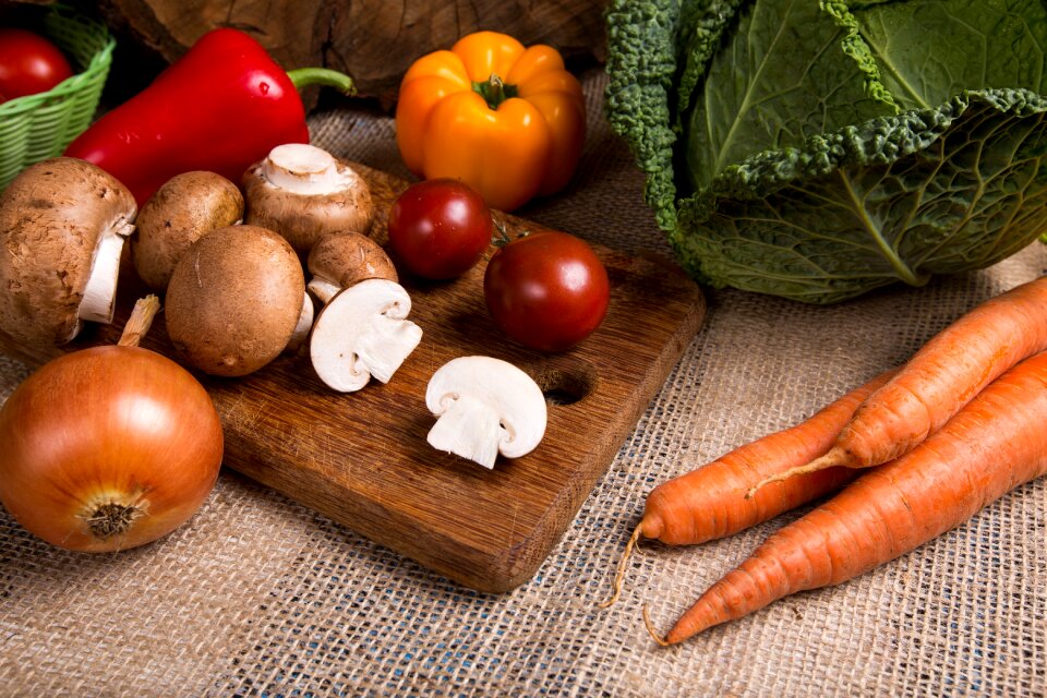 Vegetables carrot savoy cabbage