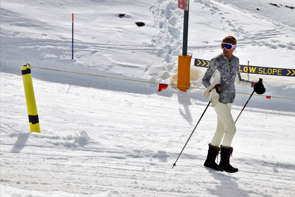 Beauty woman the alps