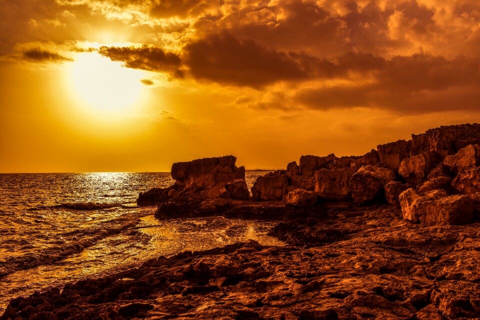 Sea sky clouds
