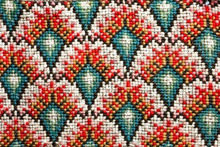 Sängdraperi. Textilmönster med nejlikor. Grå sängen. Detalj - Skoklosters slott - 85975
