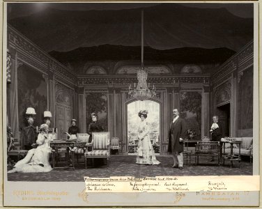 Sällskap där man har tråkigt, Dramatiska teatern 1901. Föreställningsbild - SMV - H12 008