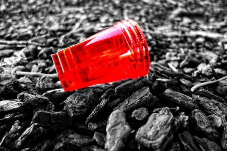 Plastic red plastic cup drink photo