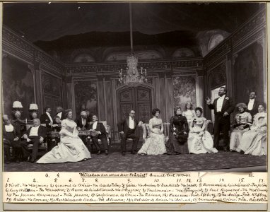 Sällskap där man har tråkigt, Dramatiska teatern 1901. Föreställningsbild - SMV - H12 009