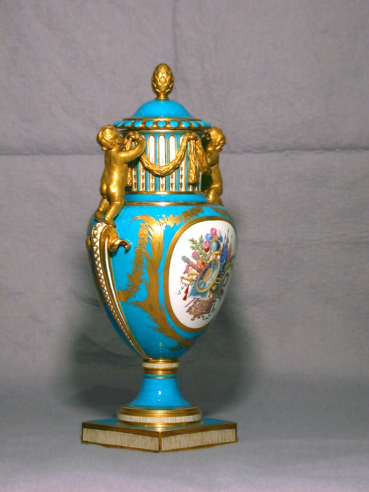 Sèvres Porcelain Manufactory - Vase (Vase colonne de Paris) - Walters 48565 - Three Quarter