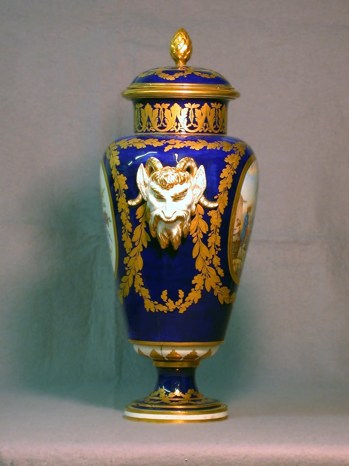 Sèvres Porcelain Manufactory - One of a Pair of Vases (Vase à bandes) - Walters 48560 - View A
