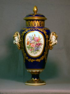 Sèvres Porcelain Manufactory - One of a Pair of Vases (Vase à bandes) - Walters 48560 - Back