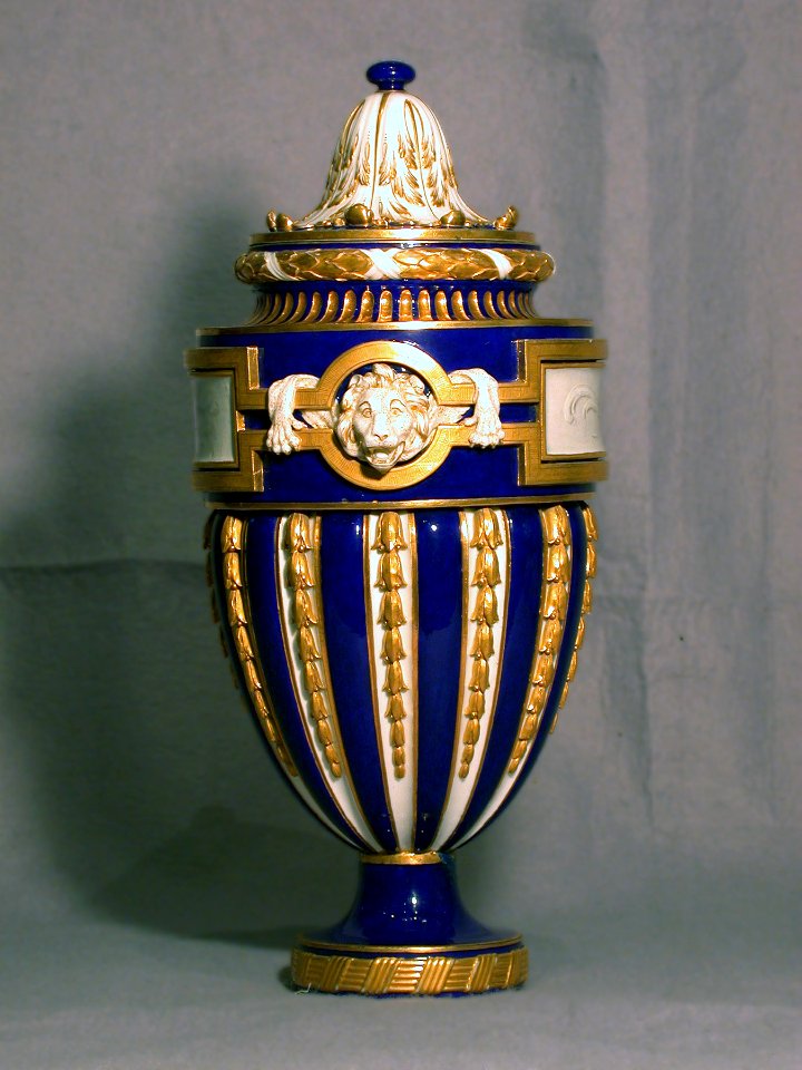 Sèvres Porcelain Manufactory - One of a Pair of Vases (Vase à têtes de lion) - Walters 48579 - Profile