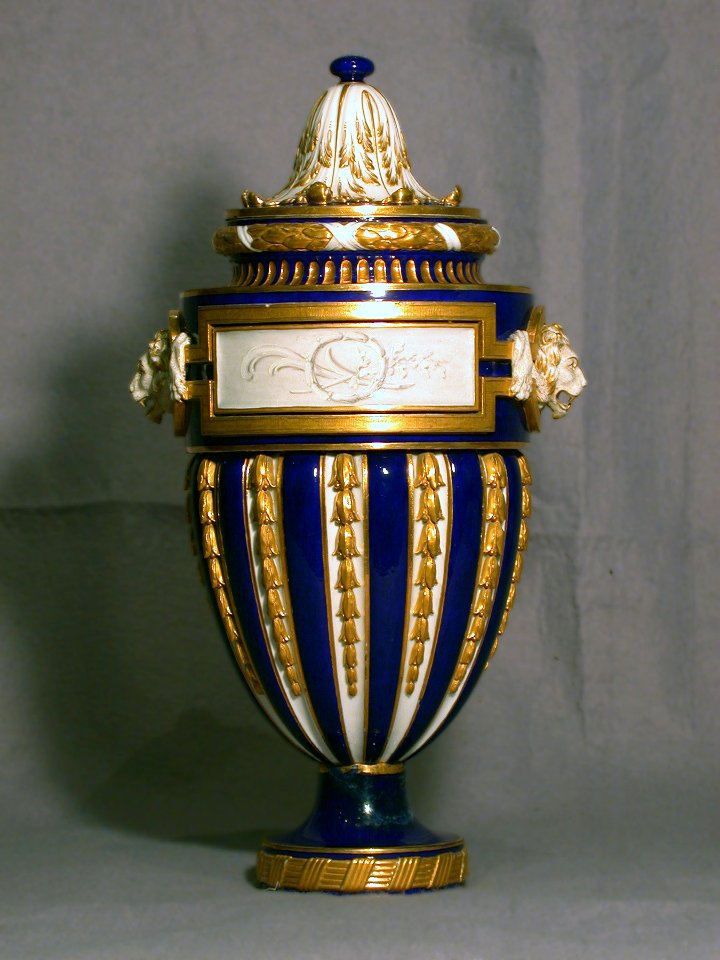 Sèvres Porcelain Manufactory - One of a Pair of Vases (Vase à têtes de lion) - Walters 48579 - Back
