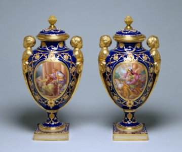 Sèvres Porcelain Manufactory - Pair of Vases - Walters 48566, 48567 - Group