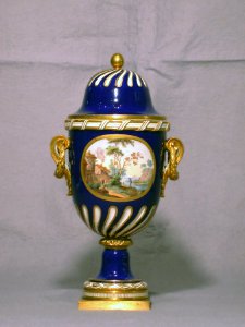 Sèvres Porcelain Manufactory - One of a Pair of Vases (Vase à feuilles de laurier) - Walters 48626 - Back