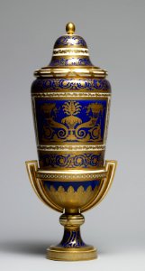 Sèvres Porcelain Manufactory - One of a Pair of Vases (Vases chinois; vases à pied de globe) - Walters 48639 - Back