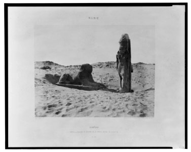 Séboûah - temple - colosse et sphinx de la partie gauche de l'avenue - FT (monogram) Félix Teynard phot. LCCN2001695377