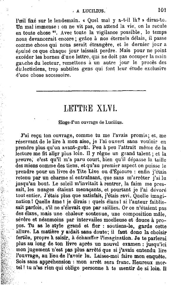 Sénèque - Œuvres complètes - II, 101
