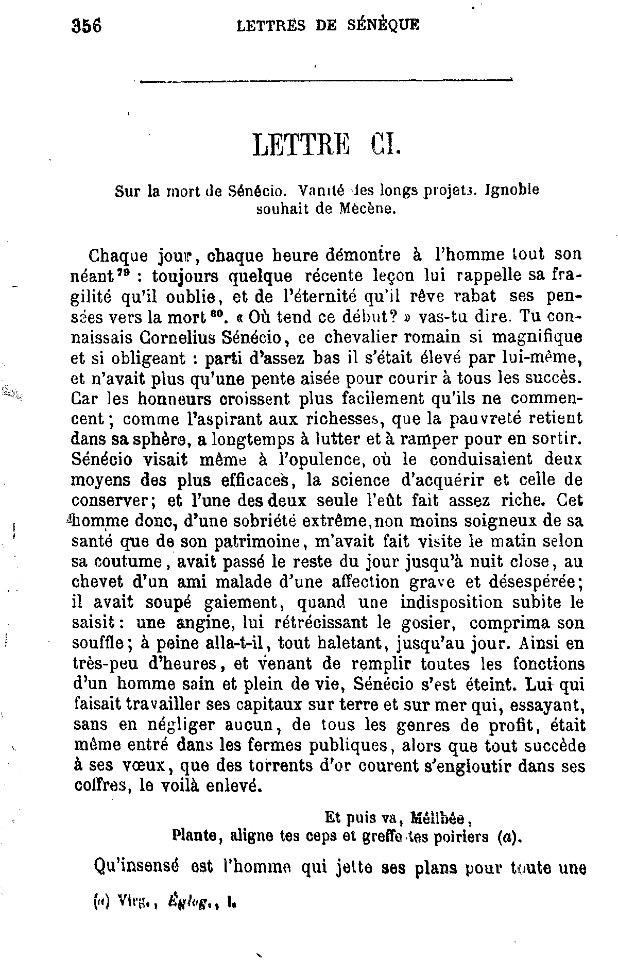 Sénèque - Œuvres complètes - II, 356