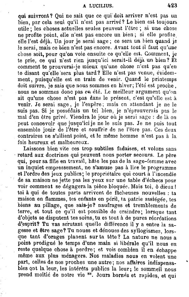 Sénèque - Œuvres complètes - II, 423